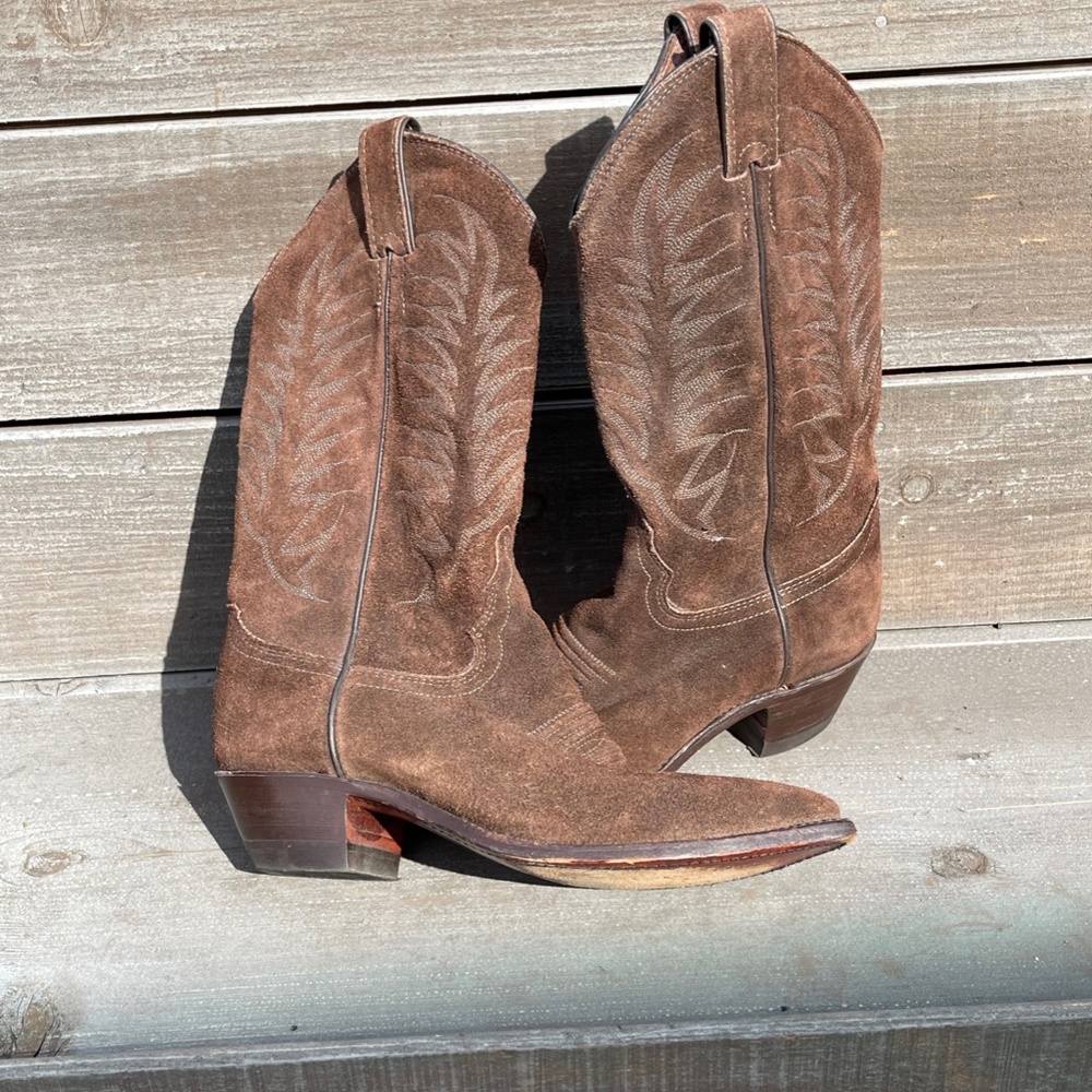 Justin Chocolate Brown Suede Women's Boots